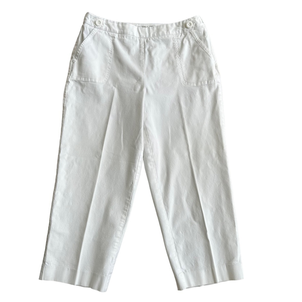 Talbots Women's‎ White Sailor Ankle Pant Size: 10